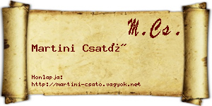 Martini Csató névjegykártya